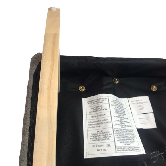 NEW Solid Wooden Rainbow Rocker by Style and Function.  White / Pink / Gray - Picture 16 of 16